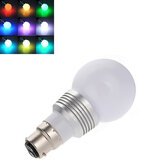 B22 16 cores RGB 3W LED Controle Remoto Colorful Lâmpada spot AC 85-240V